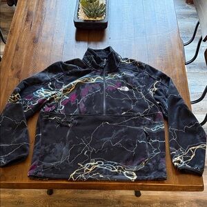 The North Face Black Fleece TNF Polartec Pullover with Lightning Print